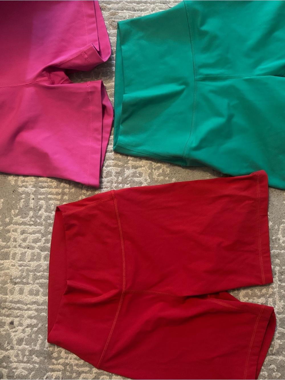 Biker Shorts - Pink, Green & Red